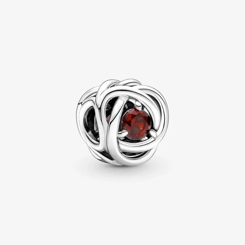(zdjęcie do) Styczeń Charms Urodzinowy Szkarłatny symbol wieczności - 790065C06