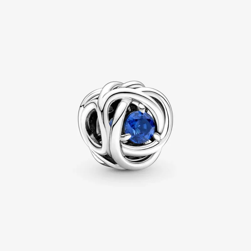 (zdjęcie do) Wrzesień Charms Urodzinowy Niebieski symbol wieczności - 790065C07
