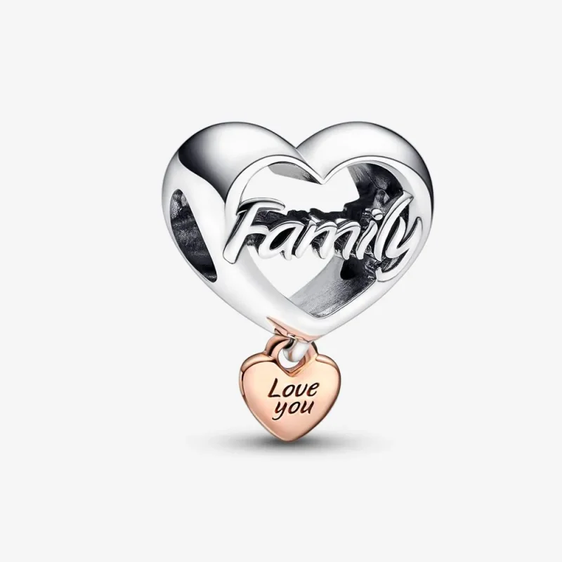 (zdjęcie do) PANDORA Charm Serce Kocham Cię Rodzino - 782326C00