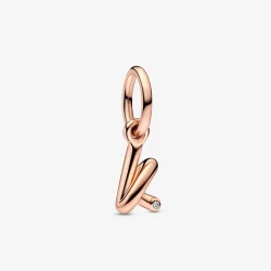 PANDORA Litery K Wiszący Charm z Alfabetycznym Skryptem - 782460C01