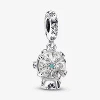 PANDORA Śnieżynka ze Śnieżnym Globusem - Wiszący Charm - 792369C01