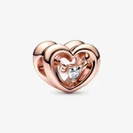 PANDORA Promienny Serce i Pływający Kamień Charm - 782493C01