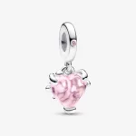 PANDORA Różowe Drzewo Rodzinne i Serce Wiszący Charm - 792654C01