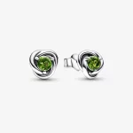 PANDORA Sierpniowy Kamień Urodzinowy Kolczyki Stud Eternity Circle - 292334C03