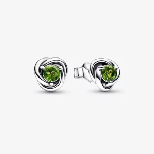 PANDORA Sierpniowy Kamień Urodzinowy Kolczyki Stud Eternity Circle - 292334C03