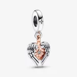 PANDORA Wiszący wisiorek Celestial Compass z piórami anioła - 782359C01