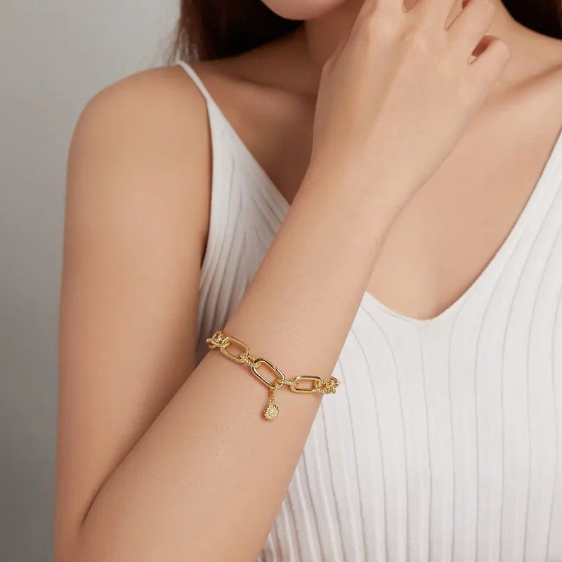 (zdjęcie do) Bransoletka łańcuszek Pandora Style Me Link - BSB077 - Wyświetl 3