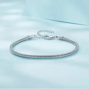 Bransoletka w stylu Pandora z łańcuszkiem wężowym - SCB252