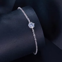 Bransoletka z diamentem w stylu Pandora - MSB006
