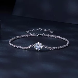 Bransoletka z diamentem w stylu Pandora - MSB006
