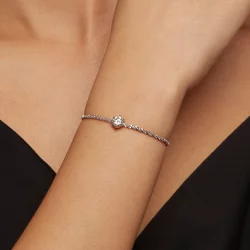 Bransoletka z diamentem w stylu Pandora - MSB006