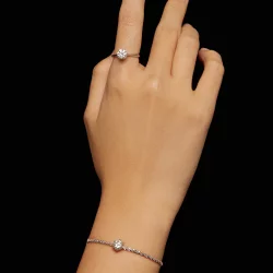 Bransoletka z diamentem w stylu Pandora - MSB006