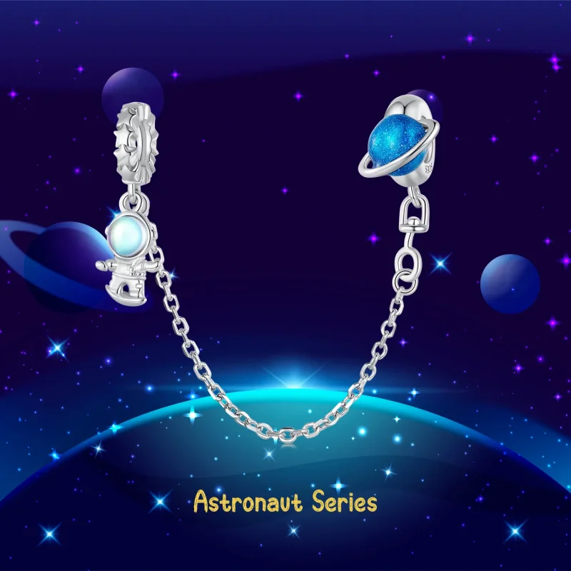 (zdjęcie do) Pandora Styl Astronauta i Planeta Łańcuch Bezpieczeństwa - BSC792 - Wyświetl 4