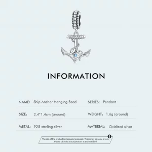 Pandora Styl Charm Kotwica - SCC2401
