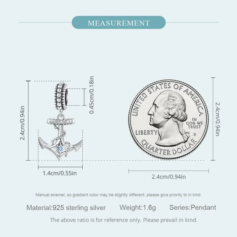 (zdjęcie do) Pandora Styl Charm Kotwica - SCC2401 - Wyświetl 5
