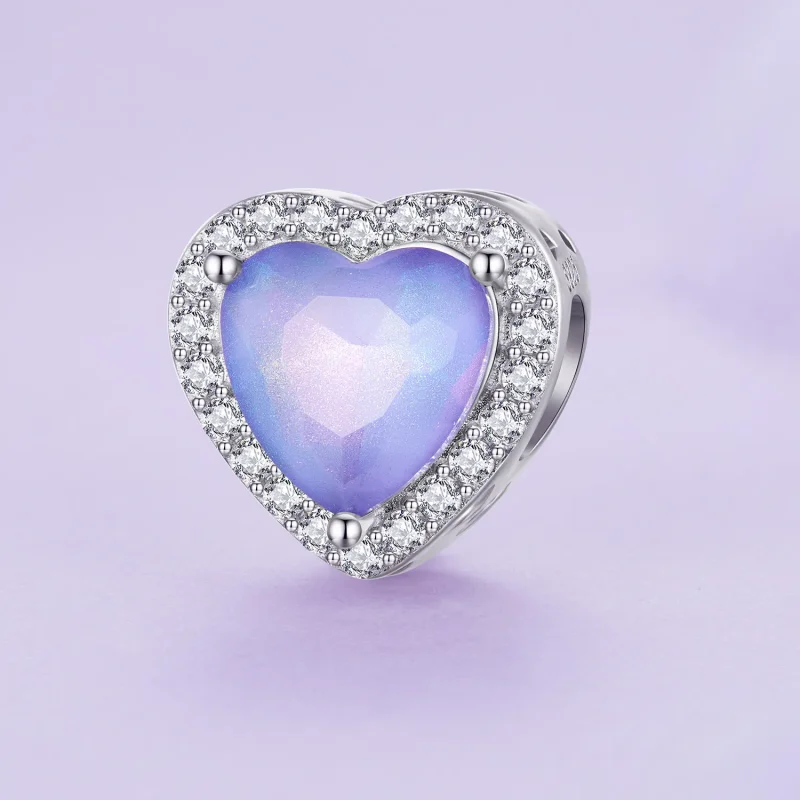 (zdjęcie do) Pandora Styl Fioletowy Charm z Serduszkiem - SCC2453 - Wyświetl 2