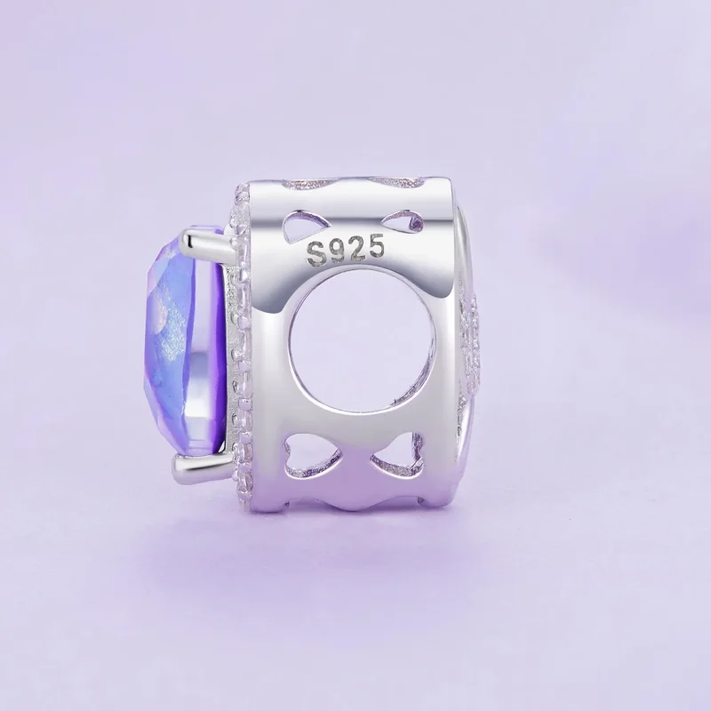 (zdjęcie do) Pandora Styl Fioletowy Charm z Serduszkiem - SCC2453 - Wyświetl 3