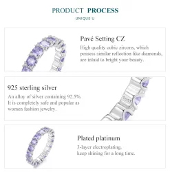 Pandora styl fioletowy pierścień - BSR340