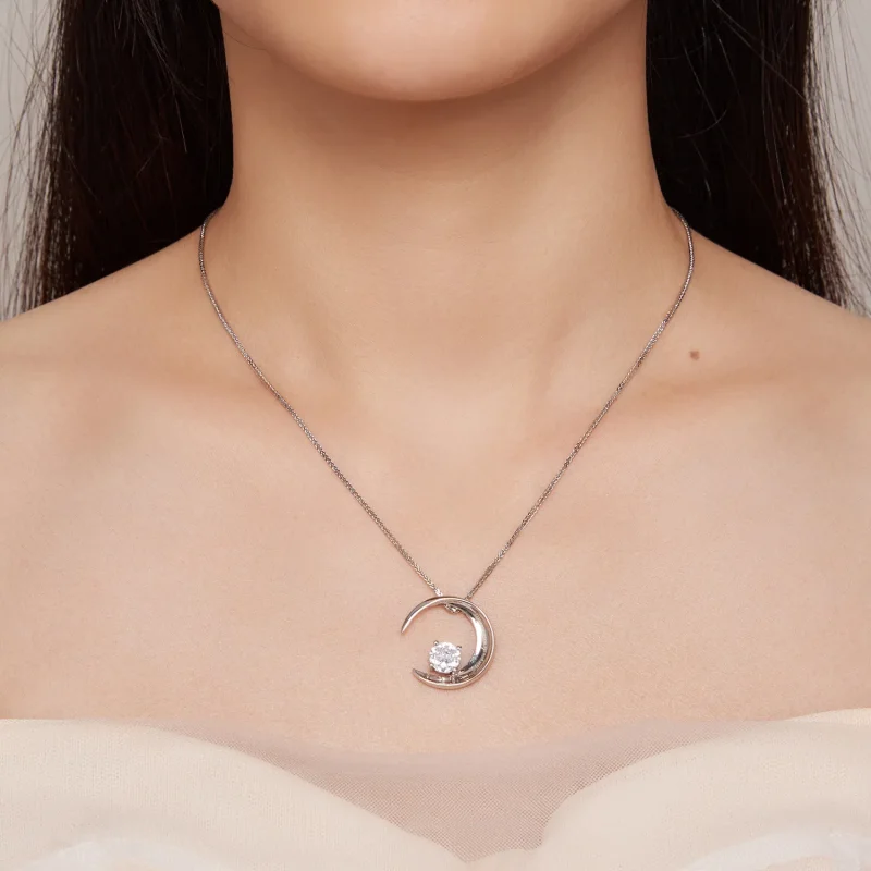 (zdjęcie do) Pandora styl Księżycowy naszyjnik - BSN311 - Wyświetl 6