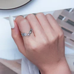Pandora Styl Kwiatowa Obrączka - SCR873