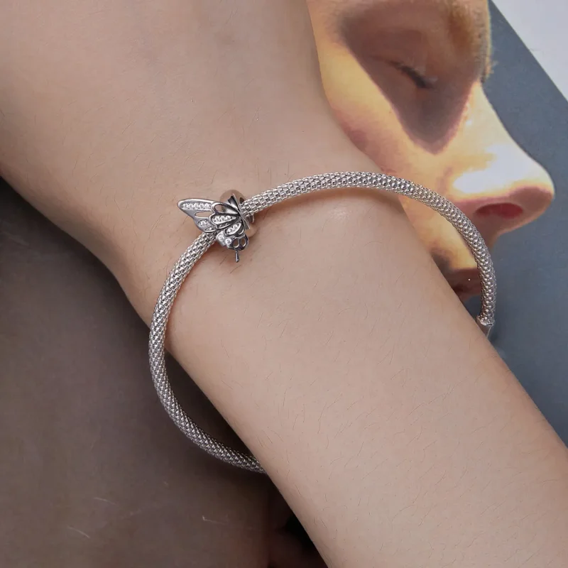 (zdjęcie do) Pandora styl Motylki Spacer Charm - BSC823 - Wyświetl 7