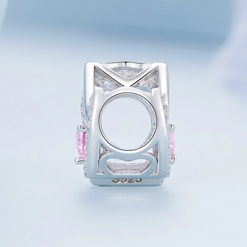 (zdjęcie do) Pandora Styl Podwójny Charm Serca - BSC695 - Wyświetl 3