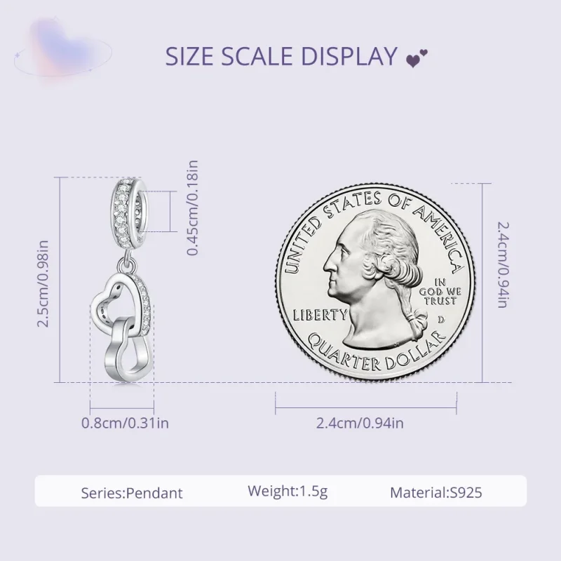 (zdjęcie do) Pandora Styl Przyciągające Serca Charm - SCC2455 - Wyświetl 6