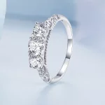Pandora Styl Trzy Kamieniowy Pierścionek - BSR318