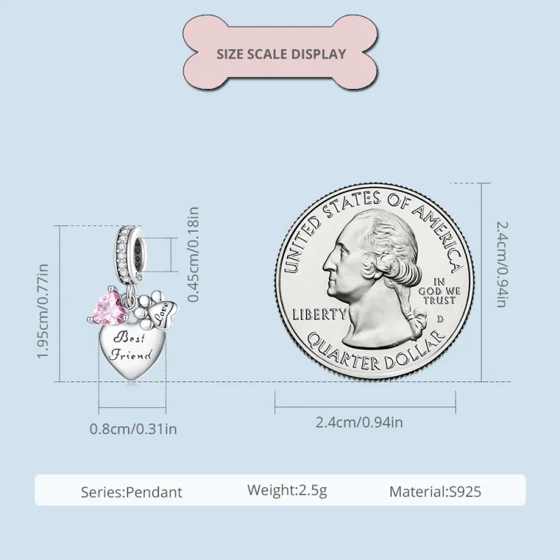 (zdjęcie do) Pandora Styl Wieczni Przyjaciele Charm - SCC2436 - Wyświetl 6