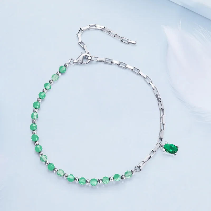 (zdjęcie do) Pandora Styl Zielony Bransoletka - BSB128 - Wyświetl 2