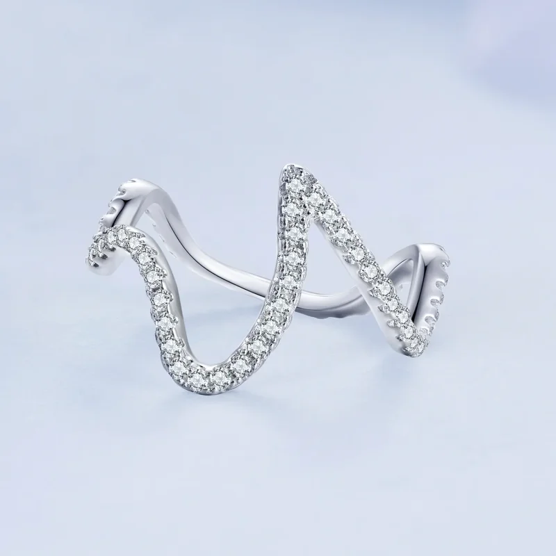 (zdjęcie do) Pandora styl Zig Zag Pierścień - BSR314 - Wyświetl 3