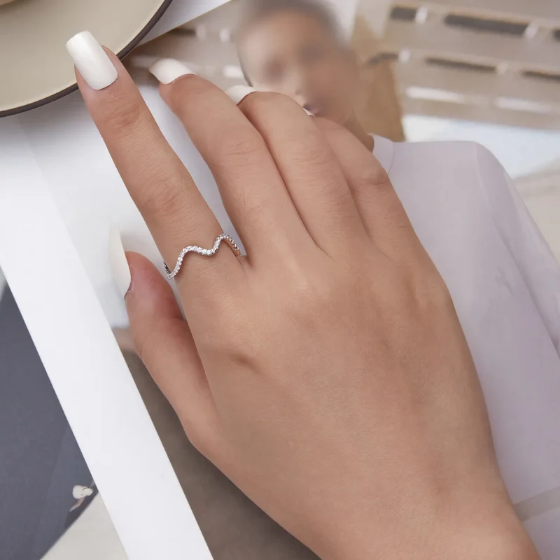 (zdjęcie do) Pandora styl Zig Zag Pierścień - BSR314 - Wyświetl 5