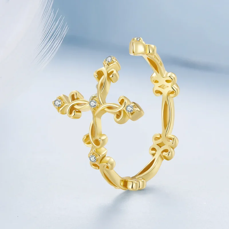 (zdjęcie do) Pandora Styl Złoty Pierścionek - BSR041-B - Wyświetl 2