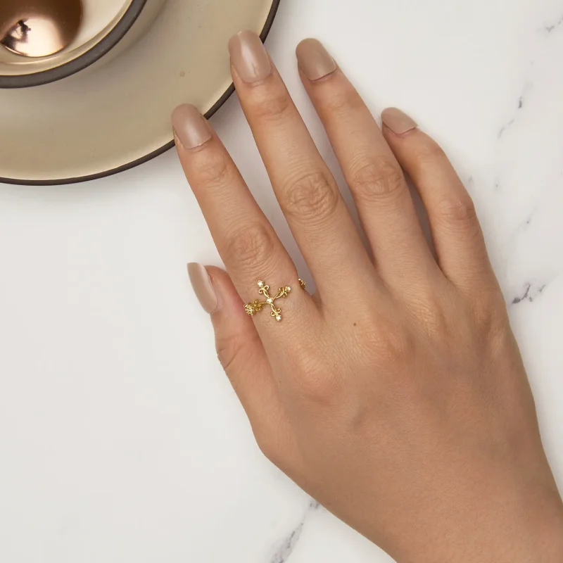 (zdjęcie do) Pandora Styl Złoty Pierścionek - BSR041-B - Wyświetl 5