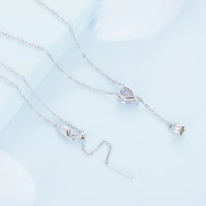 (zdjęcie do) Pandora Style Ametystowy Naszyjnik - BSN271 - Wyświetl 4