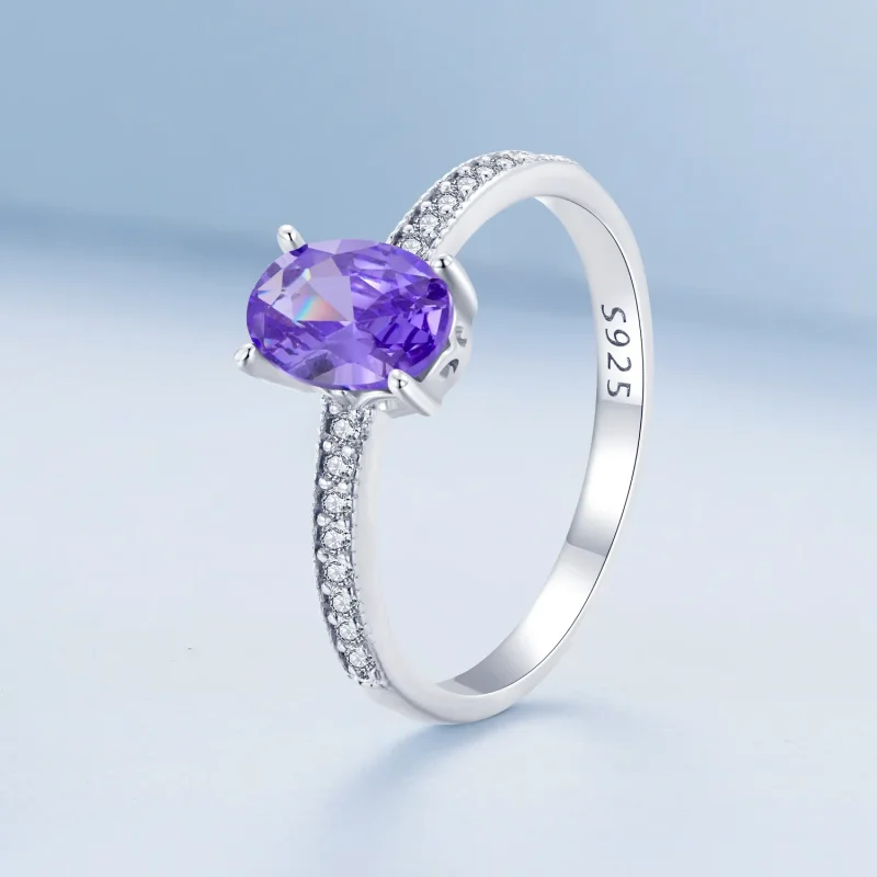 (zdjęcie do) Pandora Style Ametystowy Pierścionek - BSR460-VT - Wyświetl 2
