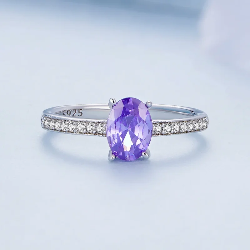 (zdjęcie do) Pandora Style Ametystowy Pierścionek - BSR460-VT - Wyświetl 3