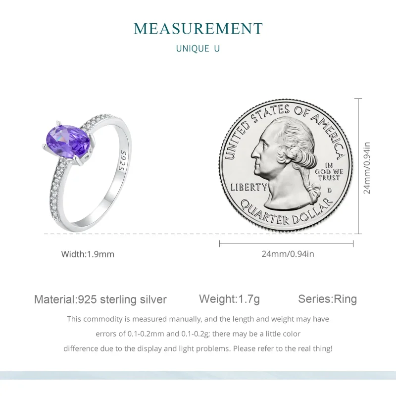(zdjęcie do) Pandora Style Ametystowy Pierścionek - BSR460-VT - Wyświetl 7