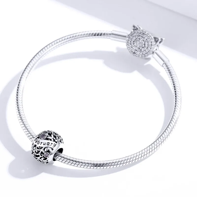(zdjęcie do) Pandora Style Birthstone dla lutego - SCC1385-2 - Wyświetl 2