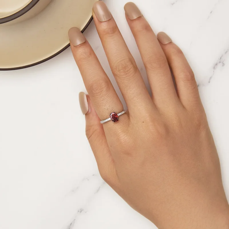 (zdjęcie do) Pandora Style Czerwony Pierścień - BSR460-RD - Wyświetl 5