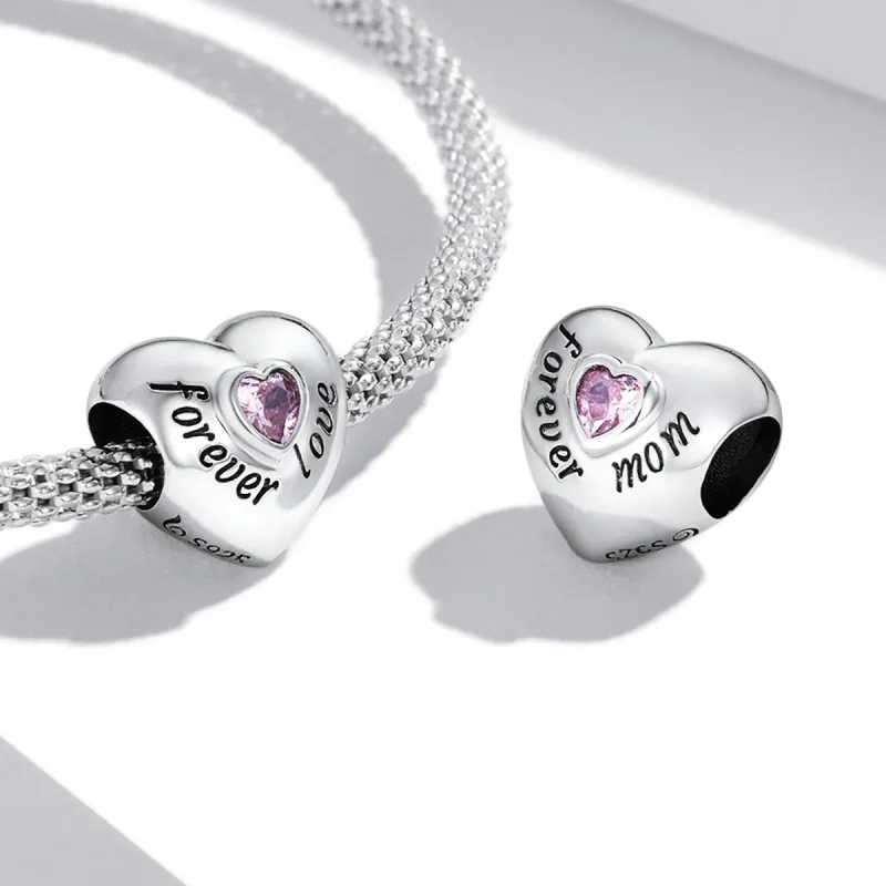 (zdjęcie do) Pandora Style Forever Mom Charm - BSC562-PK - Ozdoba w stylu Pandora dla zawsze - Wyświetl 4