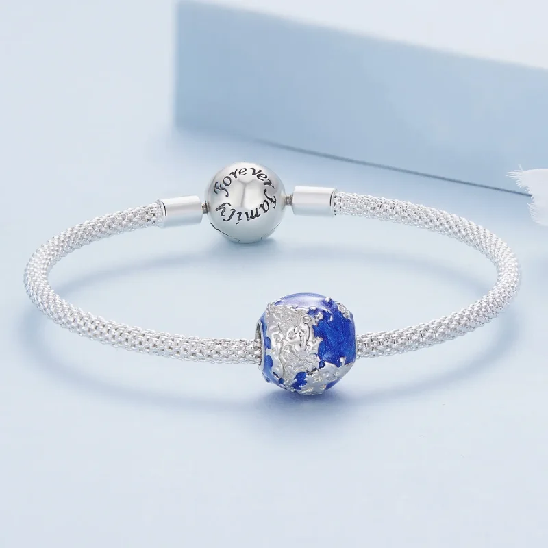 (zdjęcie do) Pandora Style Globe Charm - BSC846 - Wyświetl 5