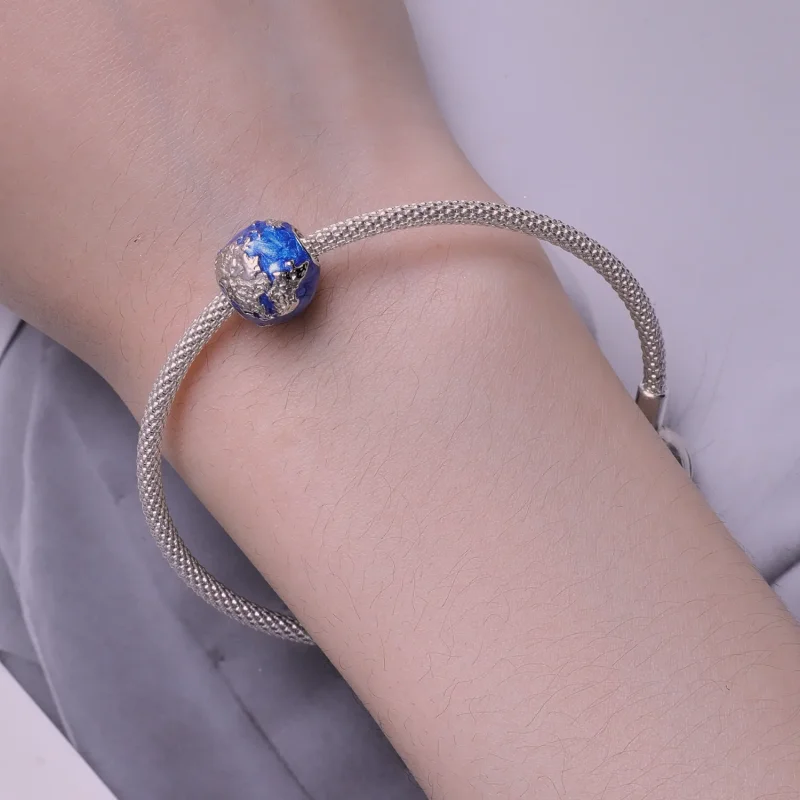 (zdjęcie do) Pandora Style Globe Charm - BSC846 - Wyświetl 6