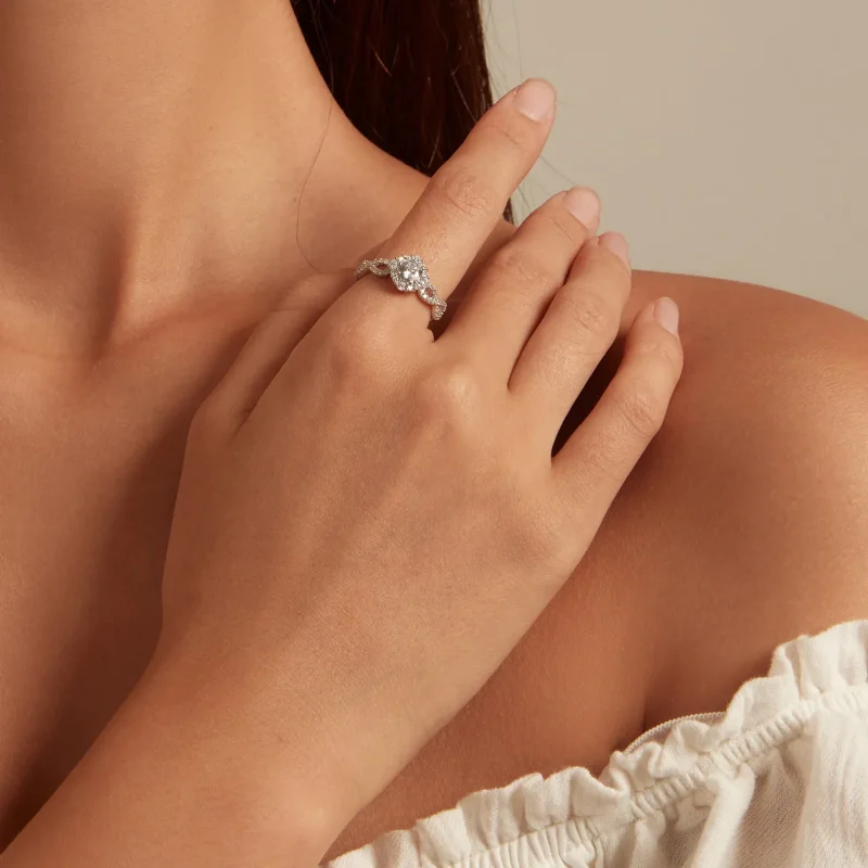 (zdjęcie do) Pandora Style Klasyczny Pierścień Elegancji Clear Cz - BSR352 - Wyświetl 5