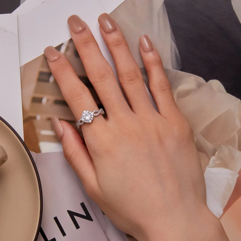 (zdjęcie do) Pandora Style Klasyczny Pierścień Elegancji Clear Cz - BSR352 - Wyświetl 6