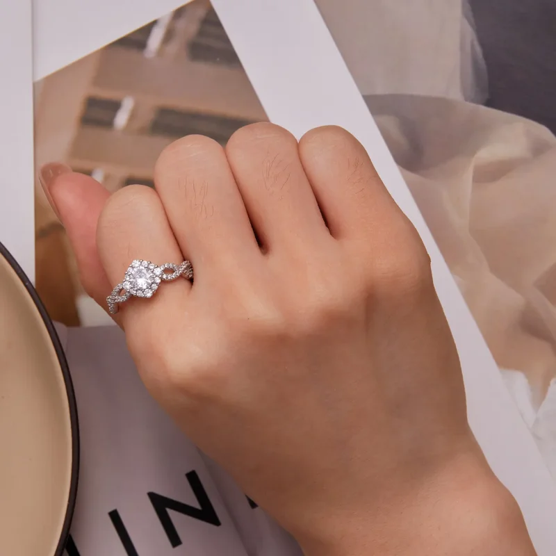 (zdjęcie do) Pandora Style Klasyczny Pierścień Elegancji Clear Cz - BSR352 - Wyświetl 7