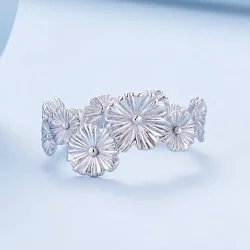 Pandora Style Klasyczny Pierścionek Z Kwiatem Daisy - BSR382