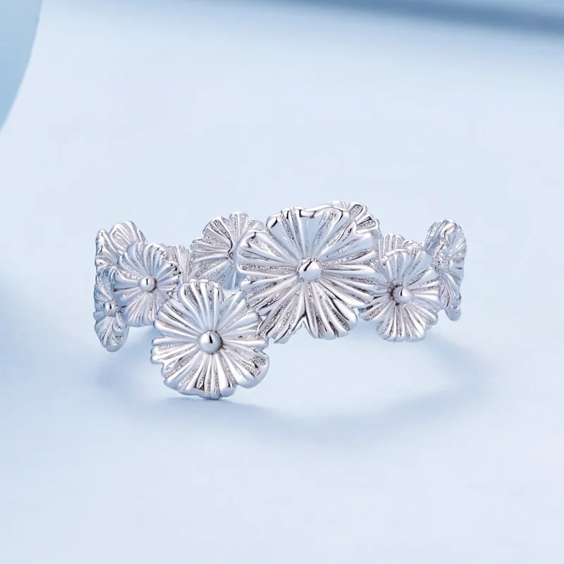 (zdjęcie do) Pandora Style Klasyczny Pierścionek Z Kwiatem Daisy - BSR382 - Wyświetl 3
