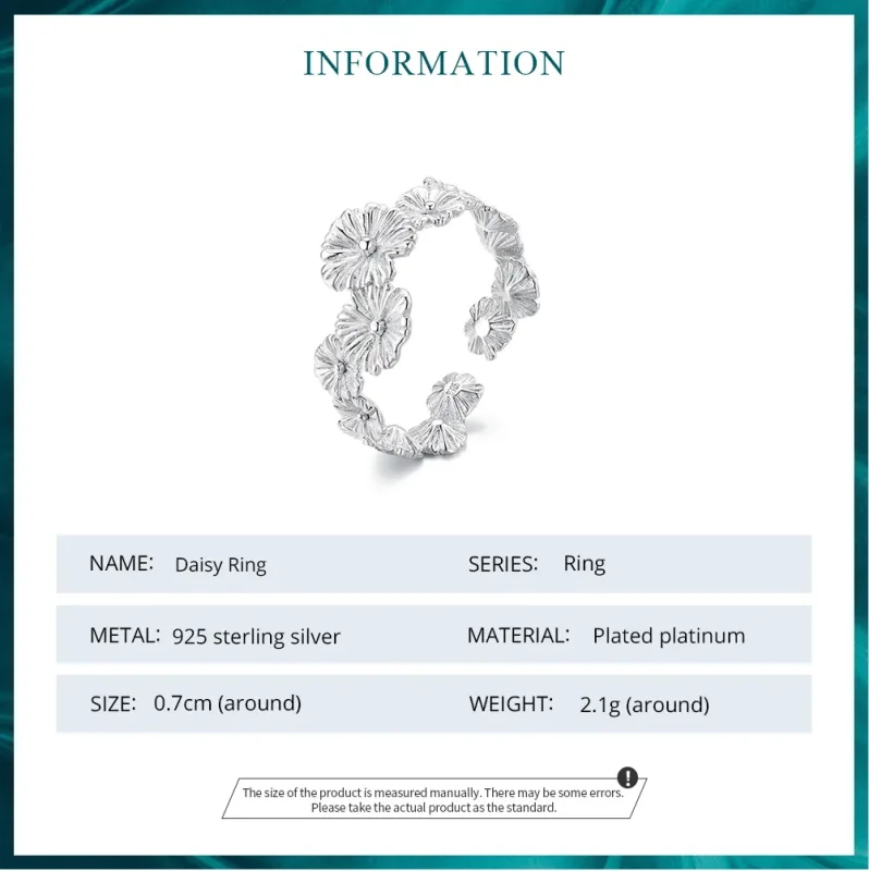 (zdjęcie do) Pandora Style Klasyczny Pierścionek Z Kwiatem Daisy - BSR382 - Wyświetl 6