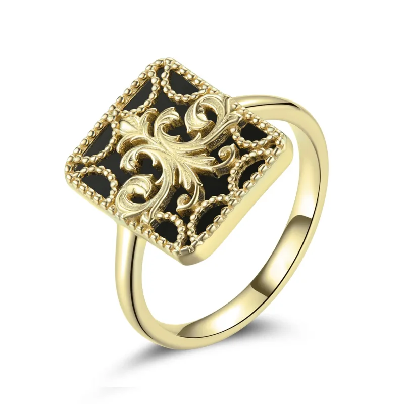 (zdjęcie do) Pandora Style Kwadratowy Pierścionek - BSR189 - Wyświetl 3